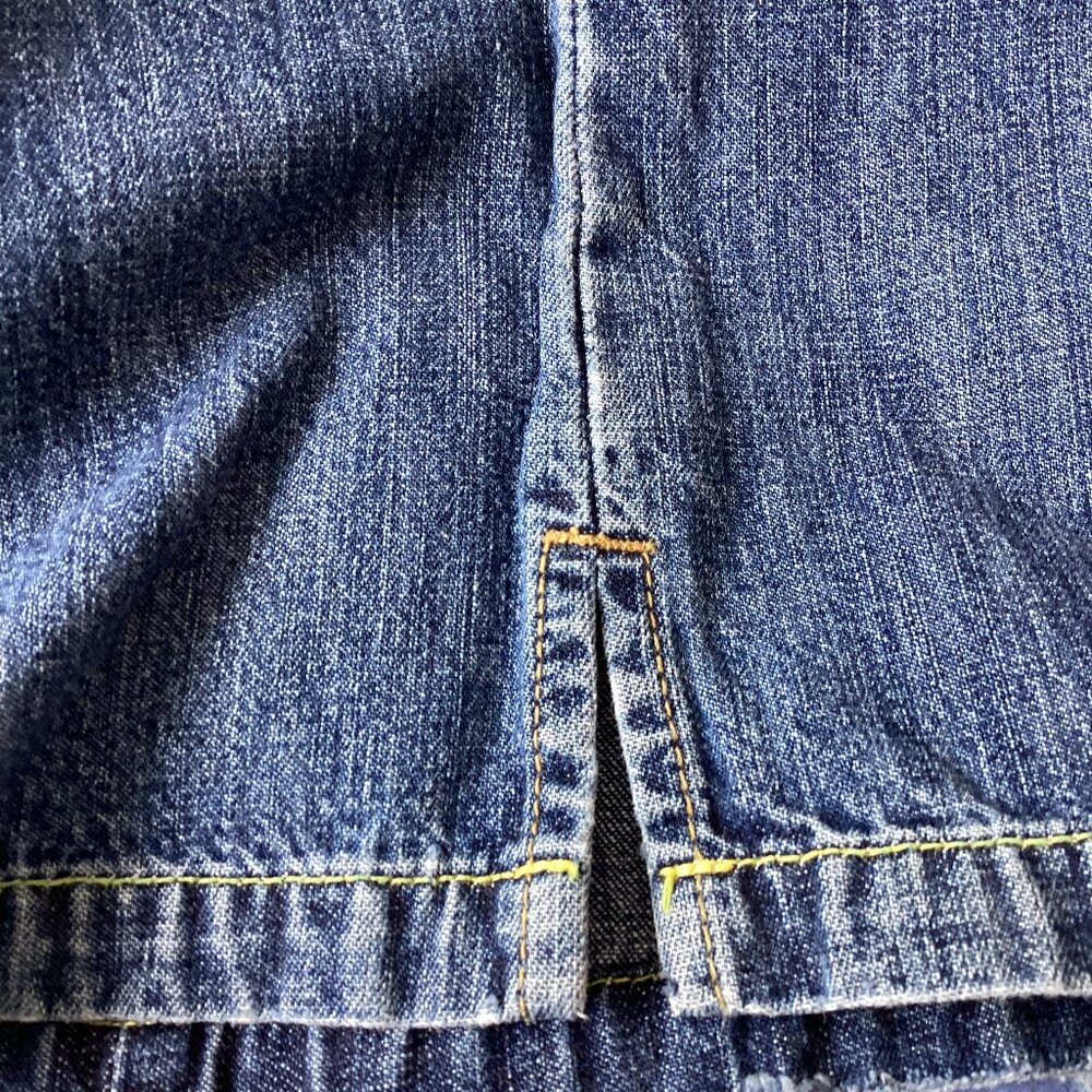 Old Navy Just Below The Waist Women's Wide Leg Denim Jeans Size 4 Draw String - Picture 7 of 8